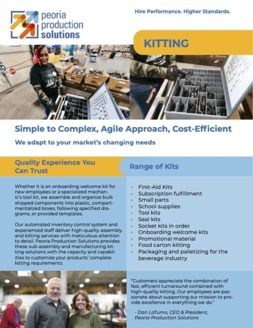 Click here to download the Peoria Production Solutions Kitting Brochure